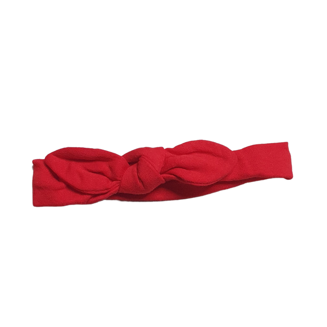 Soft Touch Red Headband With Bow Knot In Front